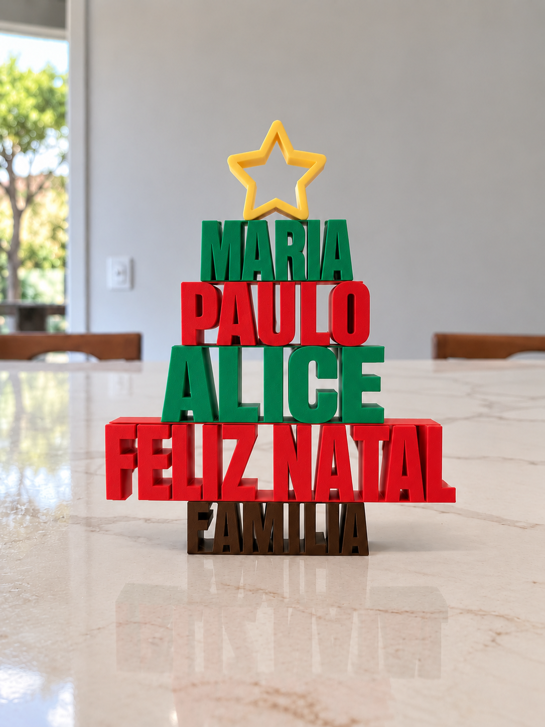 Árvore de Natal Personalizada com Nomes